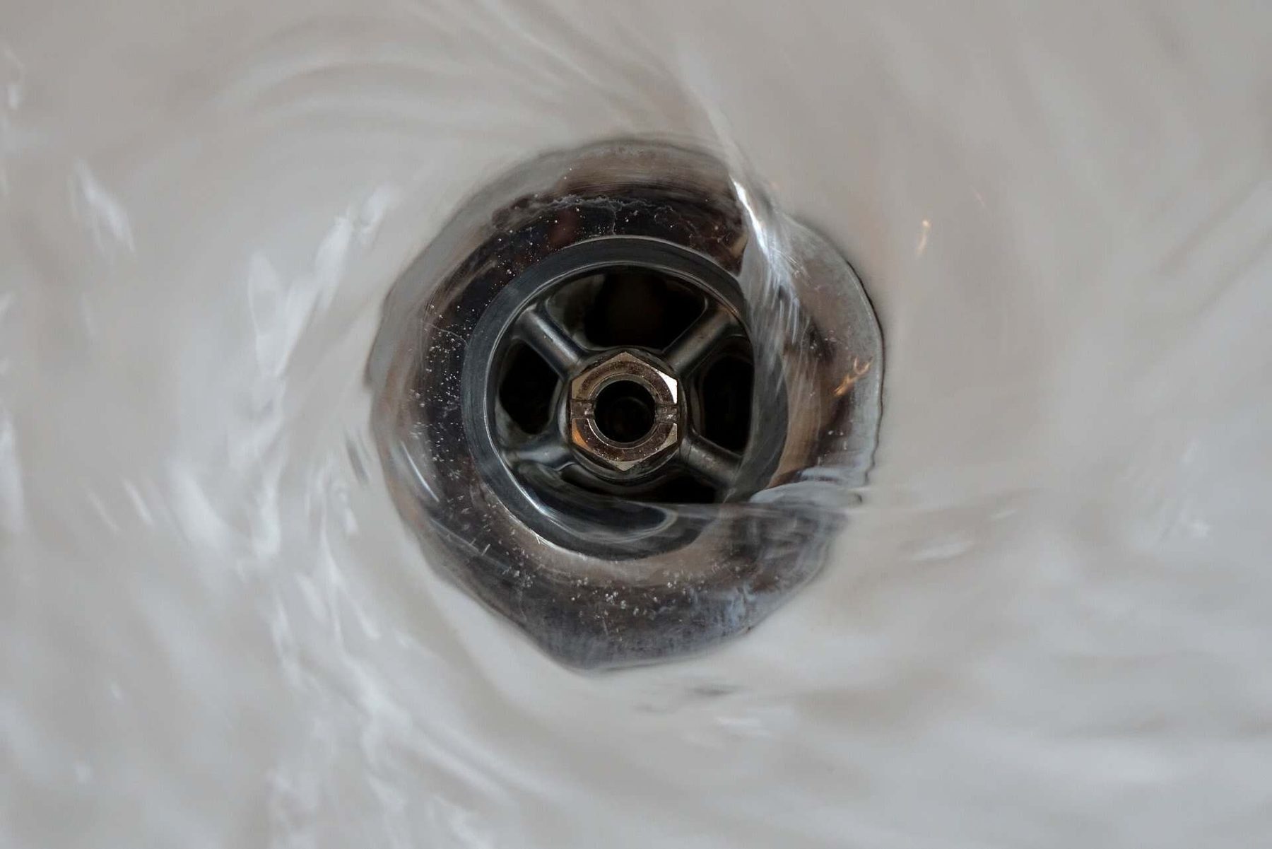 Water running into a drain