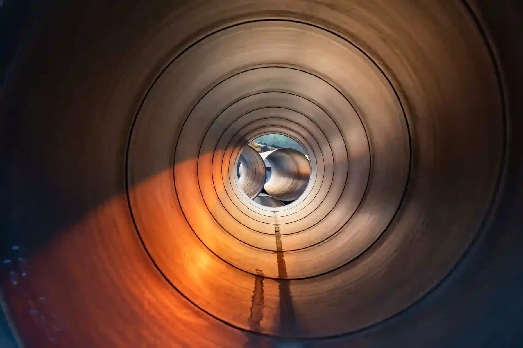 Camera inspection inside a sewer pipe